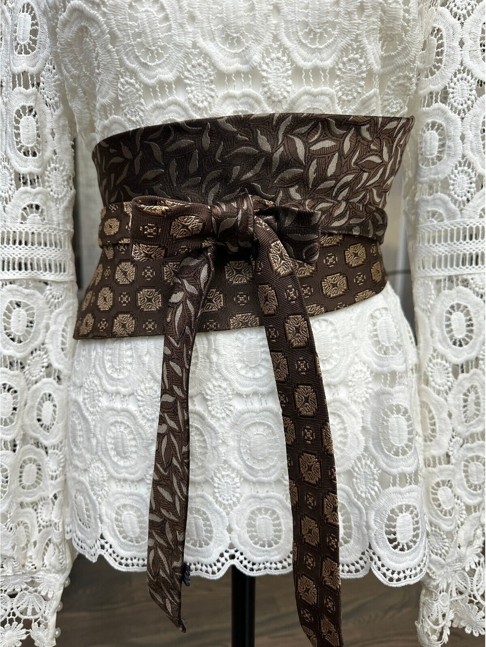 Upcycled Vintage Silk Corset Obi Waist Belt | OOAK | OS